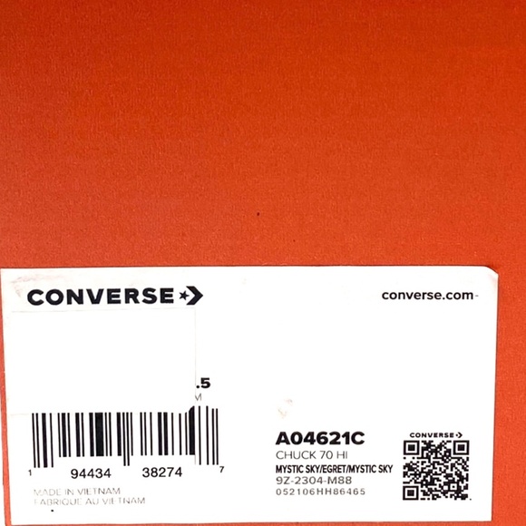 Converse Chuck 70 High Top Shoes Women Sneakers Skate Mystic Sky Canvas A04621C - Picture 8 of 9